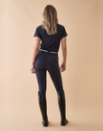 VALA Ladies Sculpt & Smooth Full Grip Riding Breeches, Navy