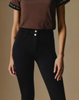 VALA Ladies Ultimate Button Up Full Grip Breeches, Black