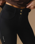 VALA Ladies Ultimate Button Up Full Grip Breeches, Black