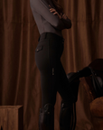 VALA Ladies Ultimate Button Up Full Grip Breeches, Black