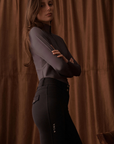 VALA Ladies Ultimate Button Up Full Grip Breeches, Black