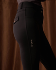 VALA Ladies Ultimate Button Up Full Grip Breeches, Black