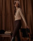 VALA Ladies Ultimate Button Up Full Grip Breeches, Chocolate
