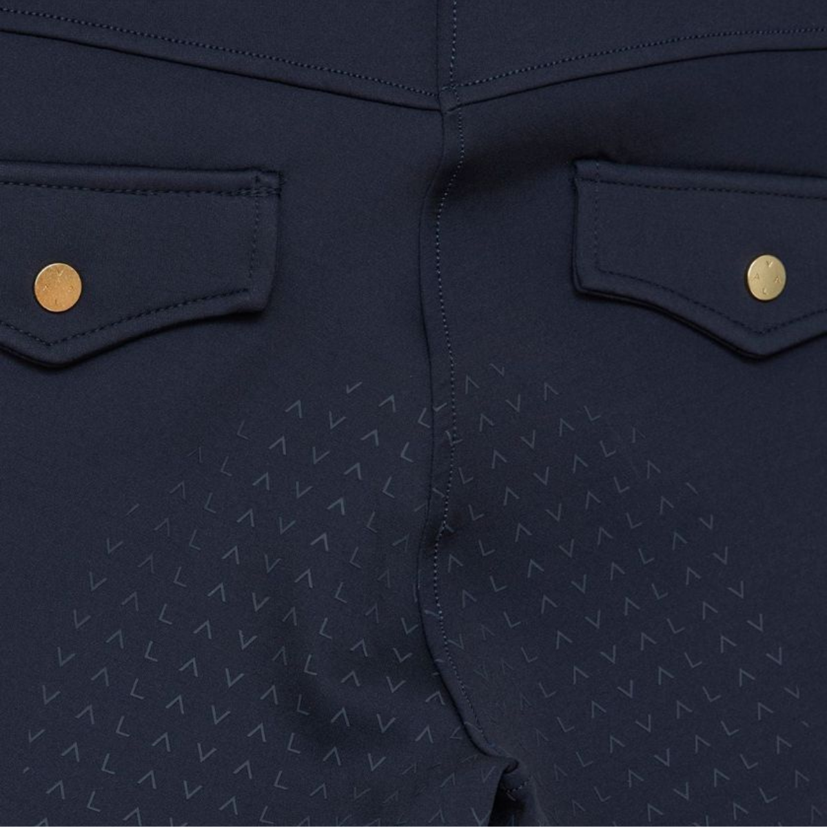 VALA Ladies Ultimate Button Up Full Grip Breeches, Navy