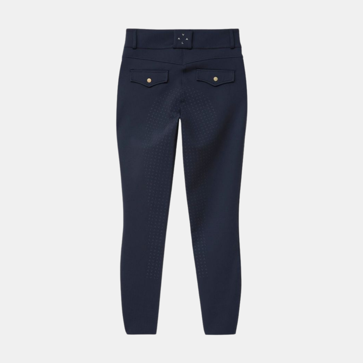 VALA Ladies Ultimate Button Up Full Grip Breeches, Navy