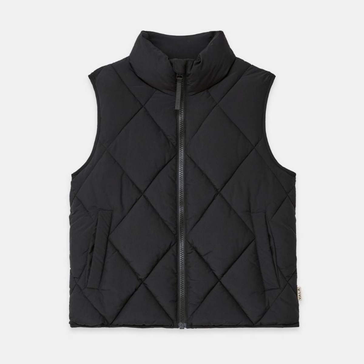 Vala Equestrian Ladies Diamond Quilted Vest, Black