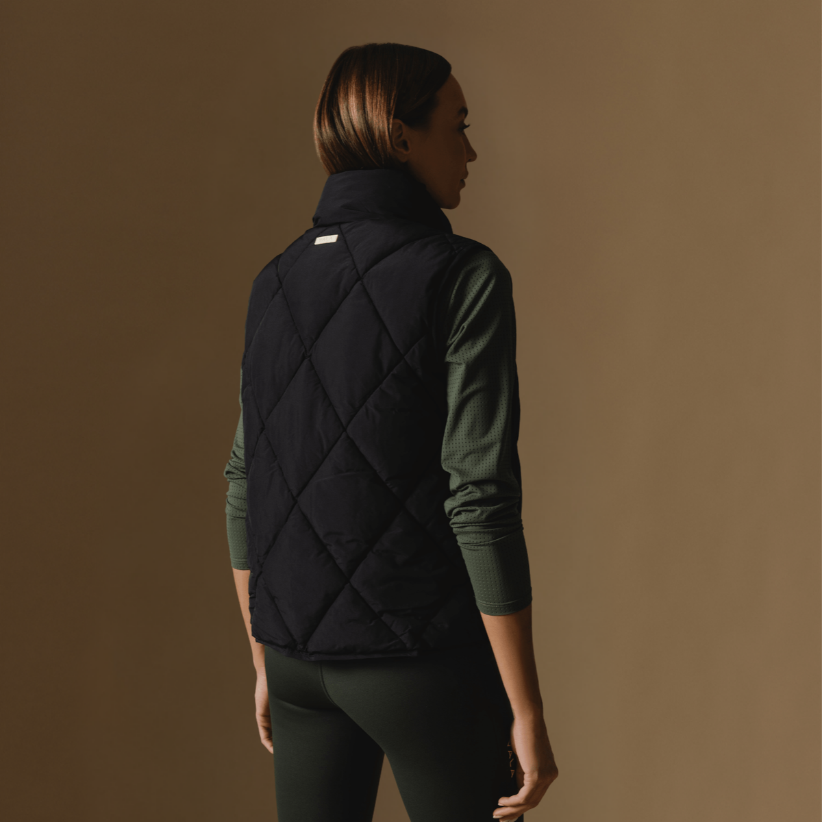 Vala Equestrian Ladies Diamond Quilted Vest, Black
