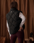 Vala Equestrian Ladies Diamond Quilted Vest, Black