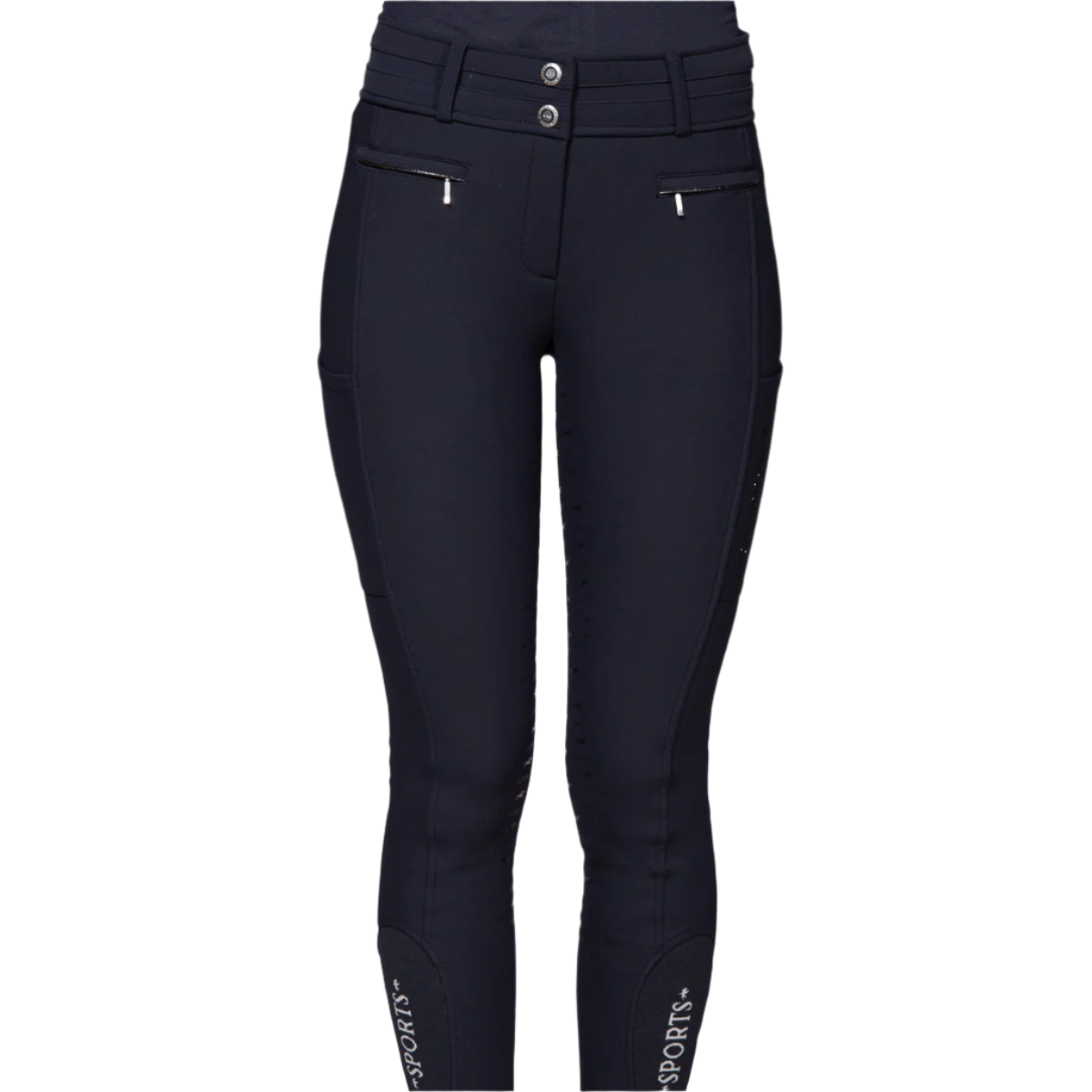 Schockemohle Winter Heather Ladies Full Grip Breeches, True Navy