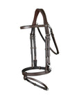 Dy'on Flat Leather Bridle With Snap Hooks, Brown, Working By Dyon