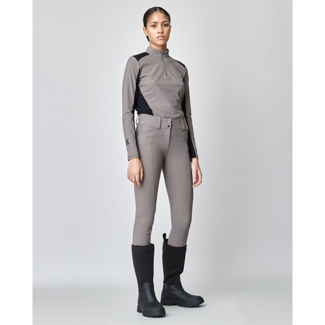 Yagya Ladies Compression Performance Breeches Full Grip, Taupe