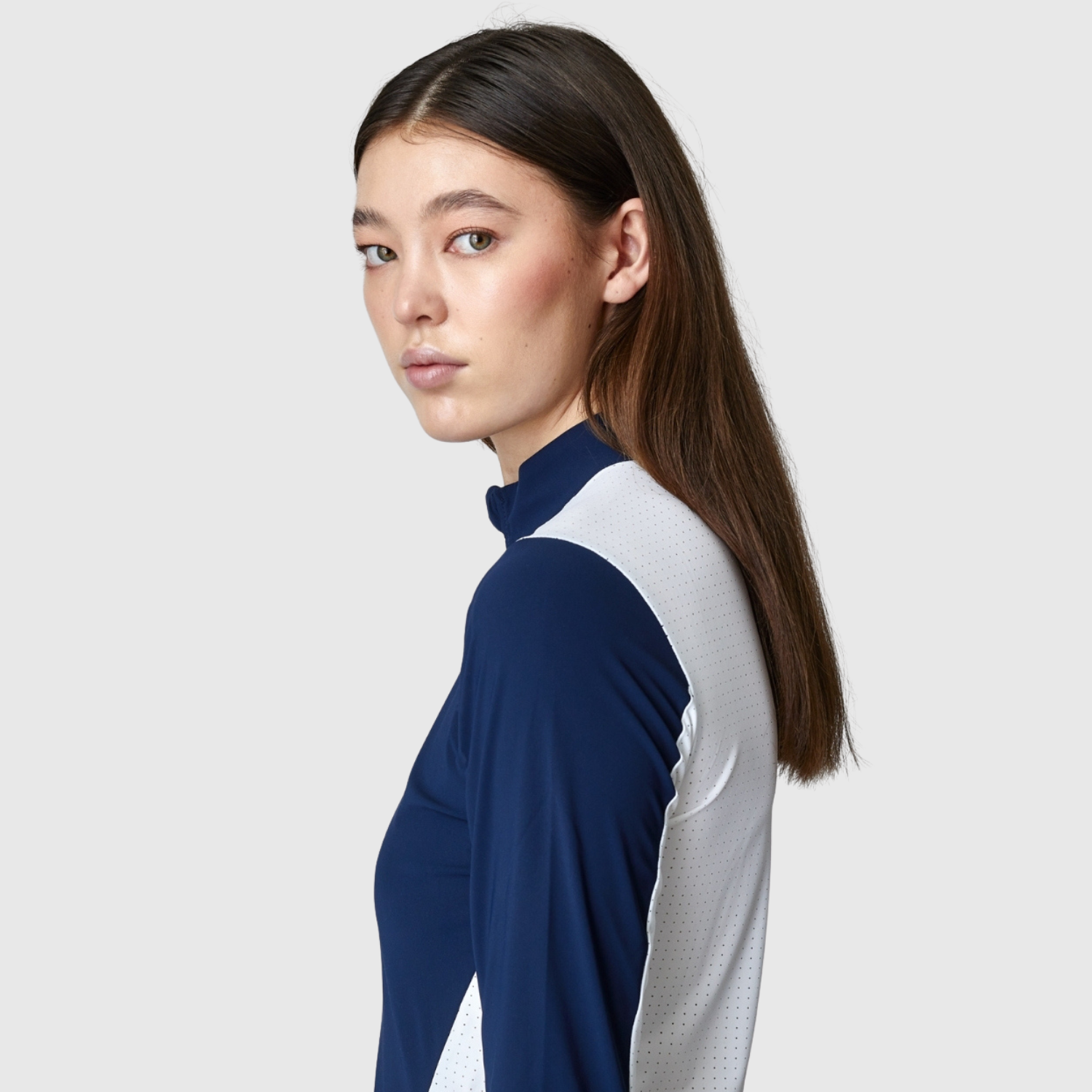 Yagya Performance Sun Shirt, Navy/White