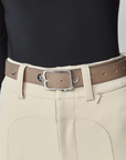 Yagya Leather Bucket Belt, Taupe