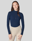 Yagya Ladies 1/2 Zip Long Sleeve Training Top, Navy