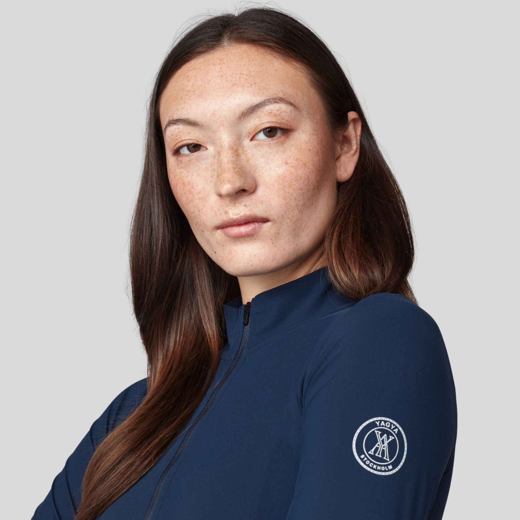 Yagya Ladies 1/2 Zip Long Sleeve Training Top, Navy