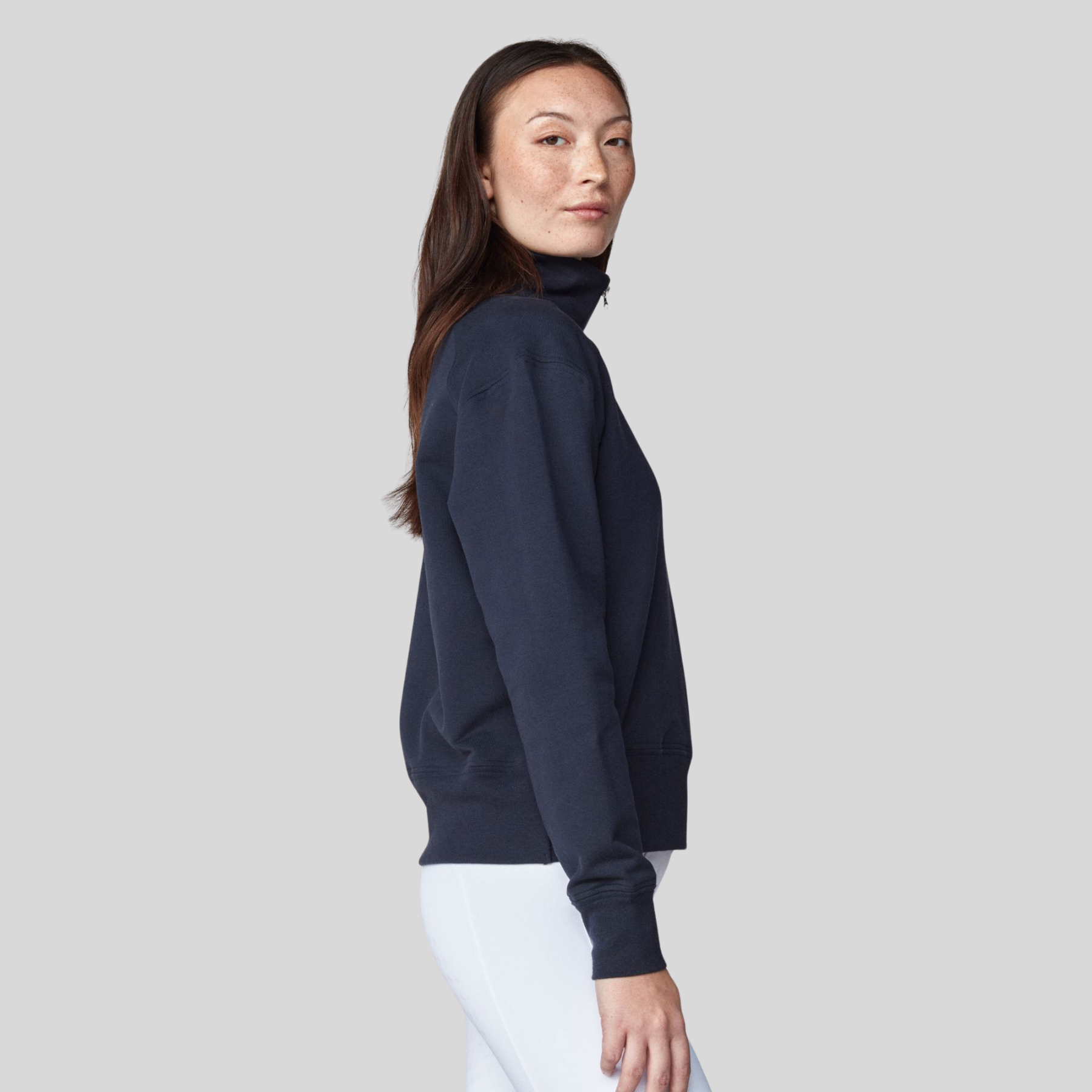 Yagya Ladies 1/2 Zip Sweatshirt, Navy