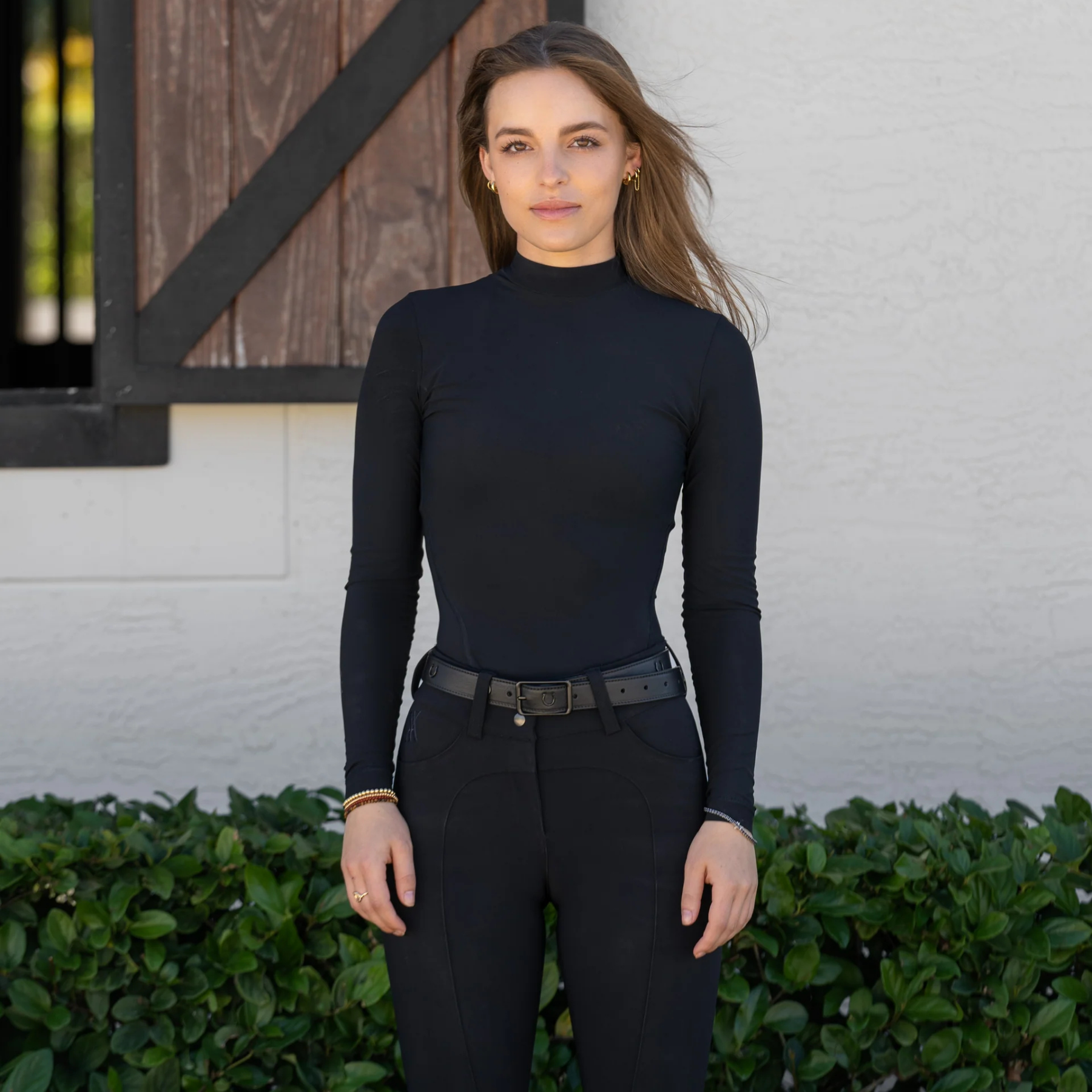 Yagya Ladies Lightweight Long Sleeve Top, Black