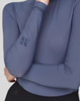 Yagya Ladies Lightweight Long Sleeve Top, Slate Blue