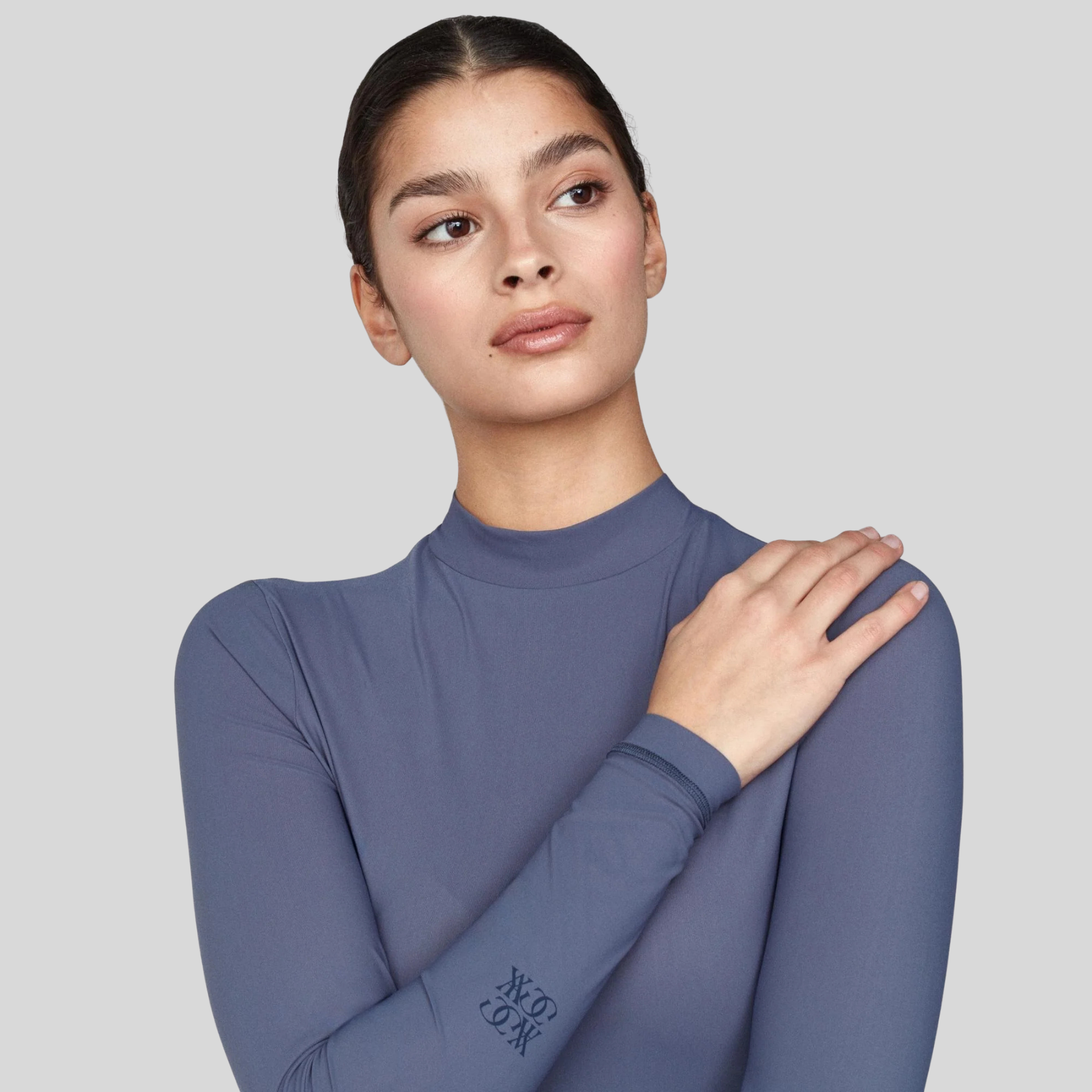 Yagya Ladies Lightweight Long Sleeve Top, Slate Blue