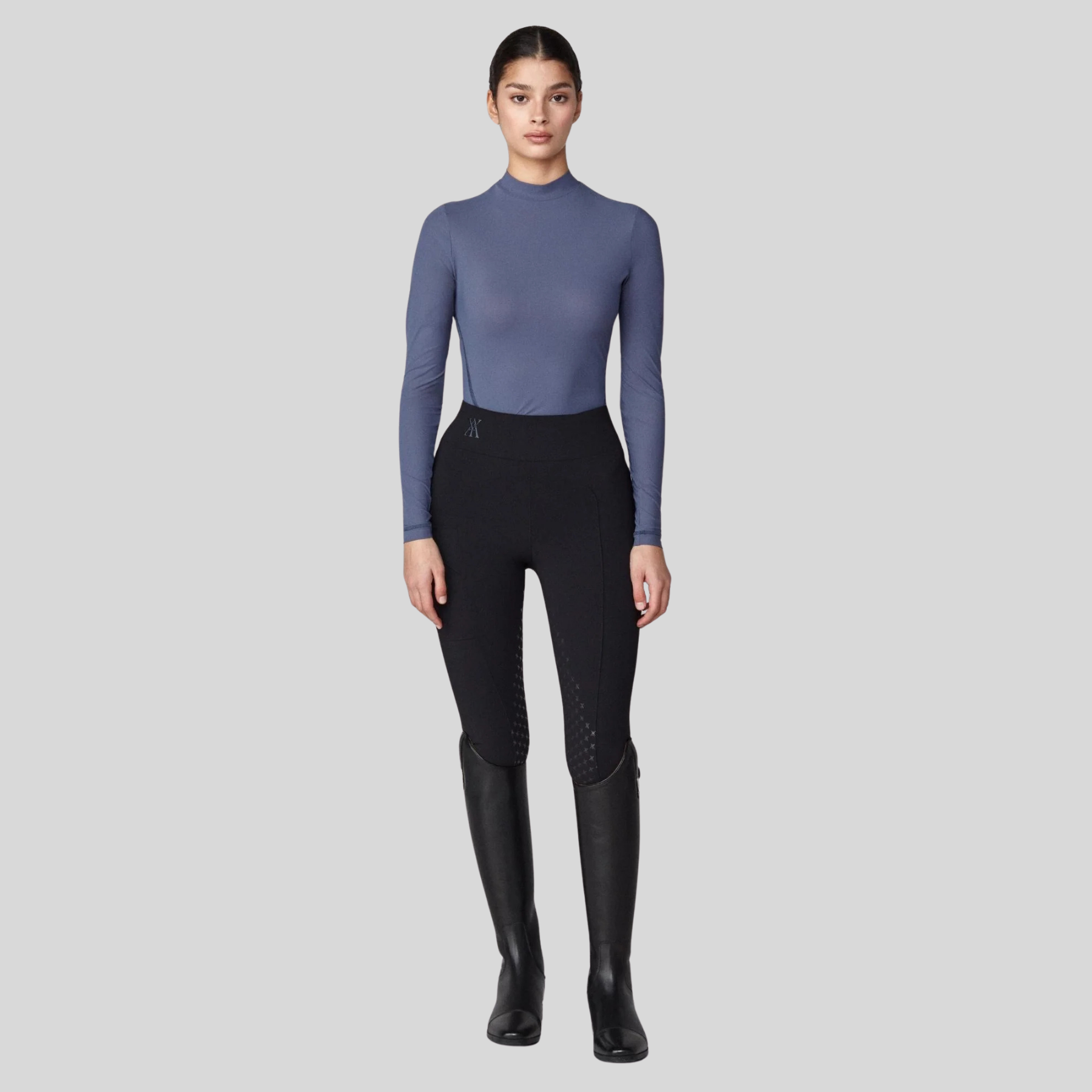 Yagya Ladies Lightweight Long Sleeve Top, Slate Blue