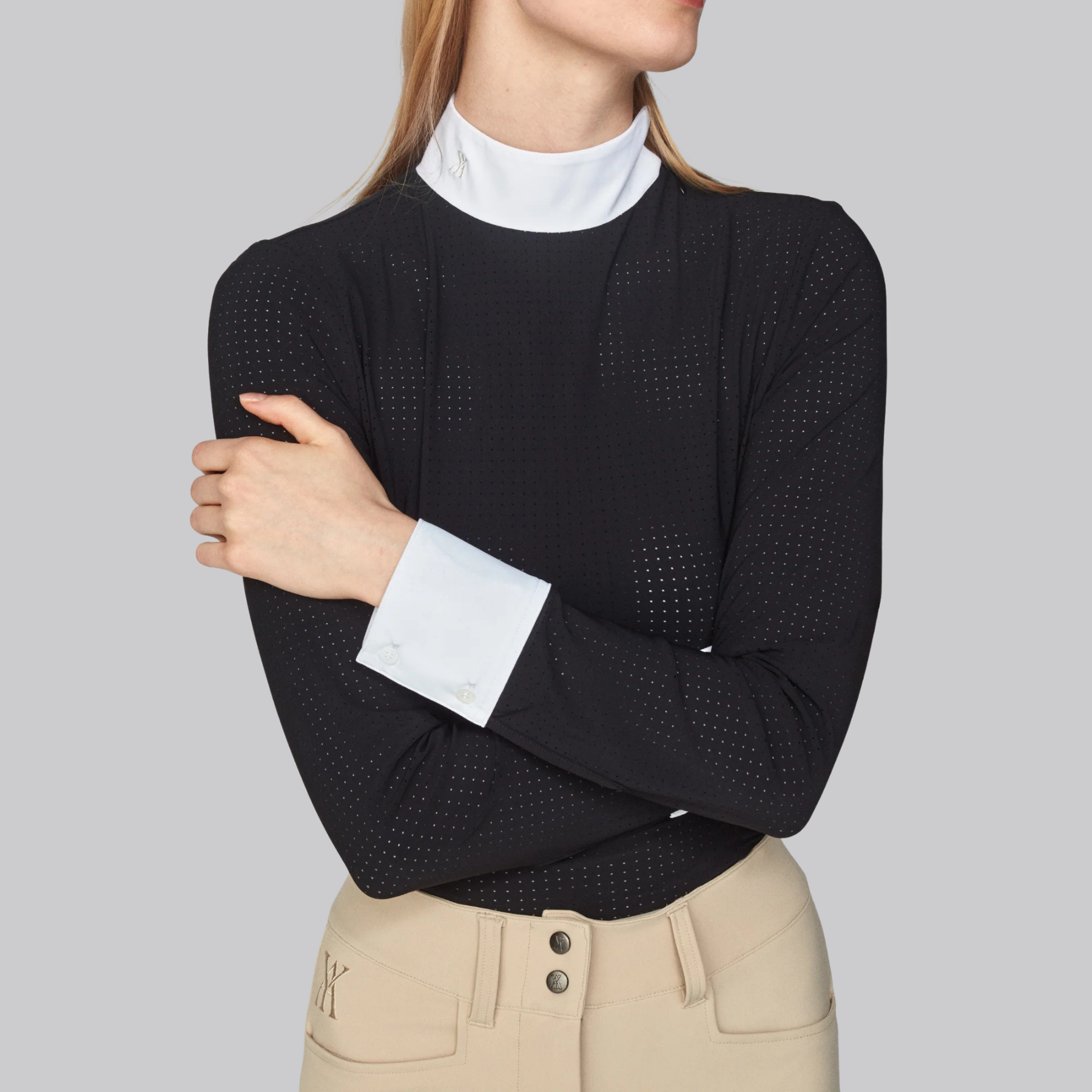 Yagya Ladies Timeless Mesh Show Shirt, Black