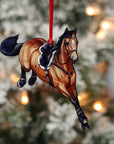 Jumping Horse Ornaments - Bay Hunter Jumper