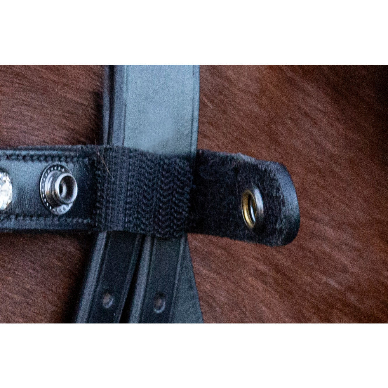 Schockemohle Siena Snap On Browband, Black/Crystal