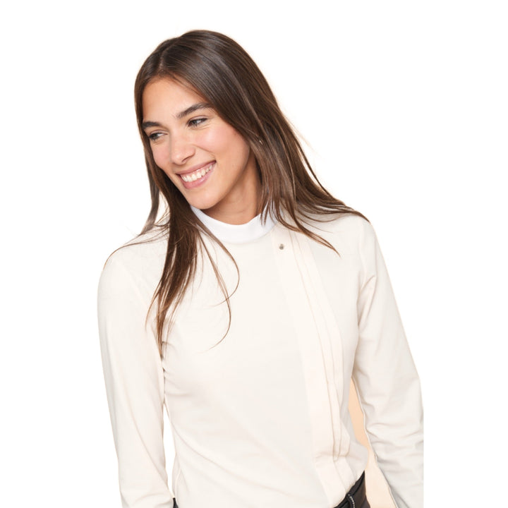 Dada Sport Carlotta Ladies Long Sleeve Competition Shirt, Chalk Beige