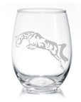 Classy Equine Hunter Jumper Horse Stemless Wine Glass