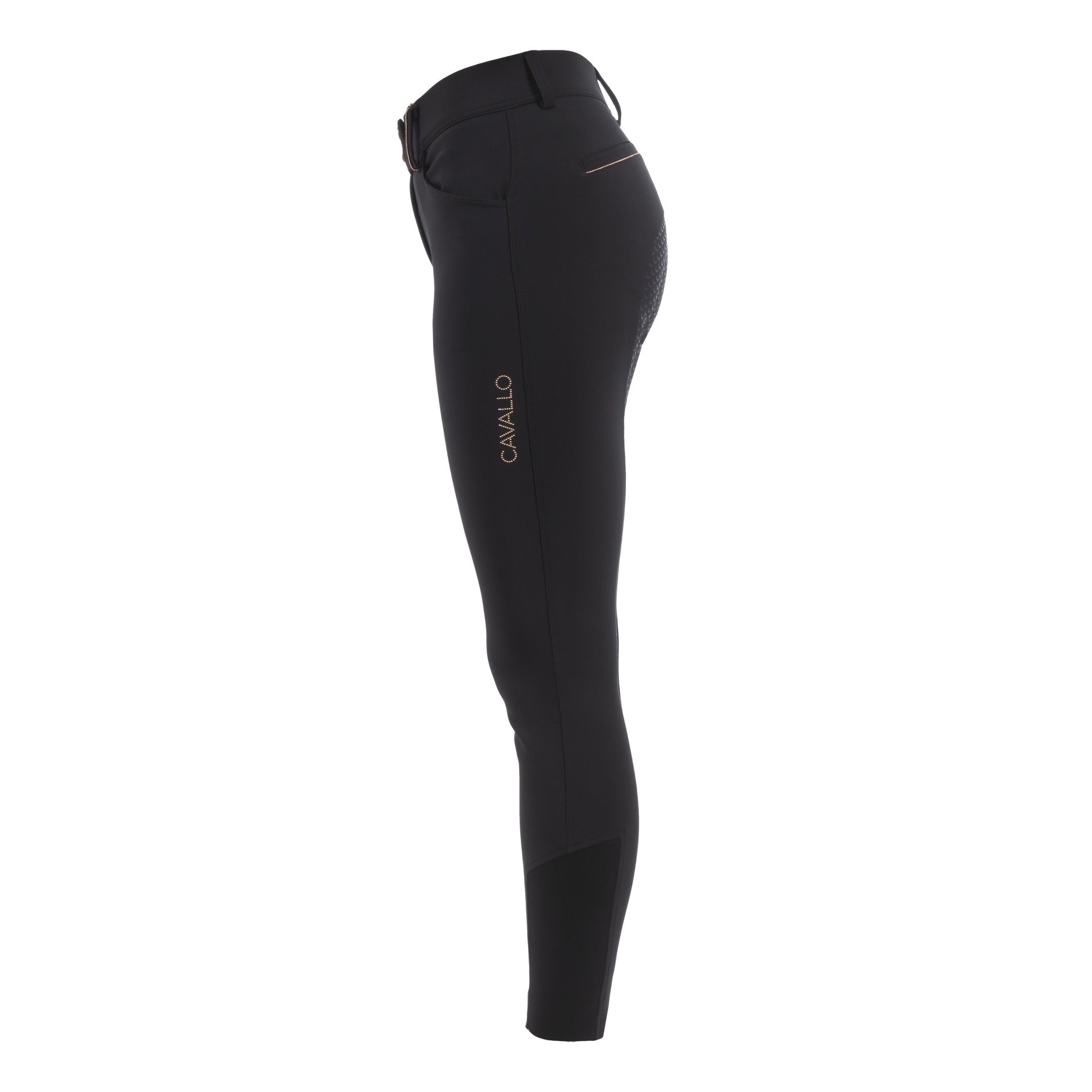 Cavallo Cheyenne Ladies Normal Rise Full Grip Breeches, Black