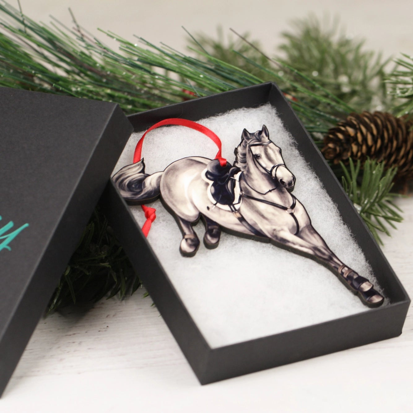 Jumping Horse Ornaments - Gray Hunter Jumper