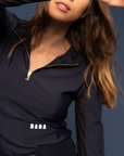 Dada Sport New Pablo Ladies Long Sleeve Polo Shirt, Navy