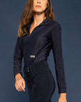 Dada Sport New Pablo Ladies Long Sleeve Polo Shirt, Navy