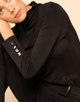 Dada Sport Consul Ladies Funnel Collar Long Sleeve T-Shirt, Black