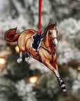 Jumping Horse Ornaments - Chestnut Hunter Jumper