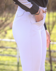 Pénélope Ladies Elegance Knee Grip Breeches, White