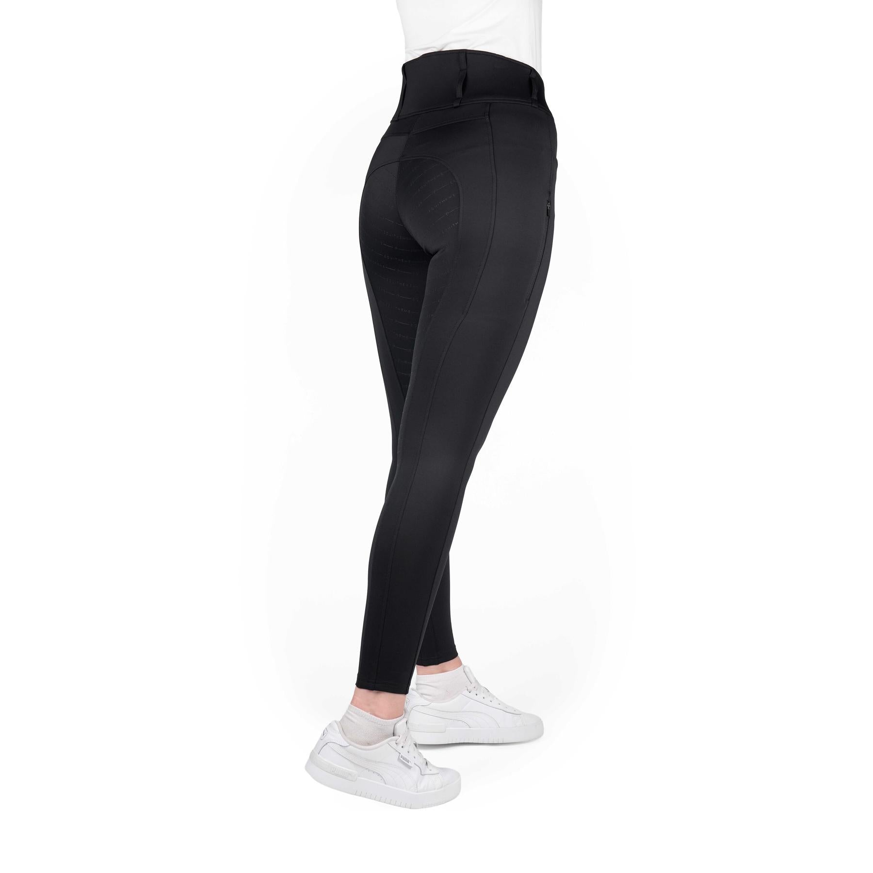 Equithème Mila Ladies Full Grip Breeches, Black