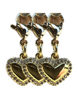 Dubois Cheval Sparkly Gold Heart Braid Charm (x1)