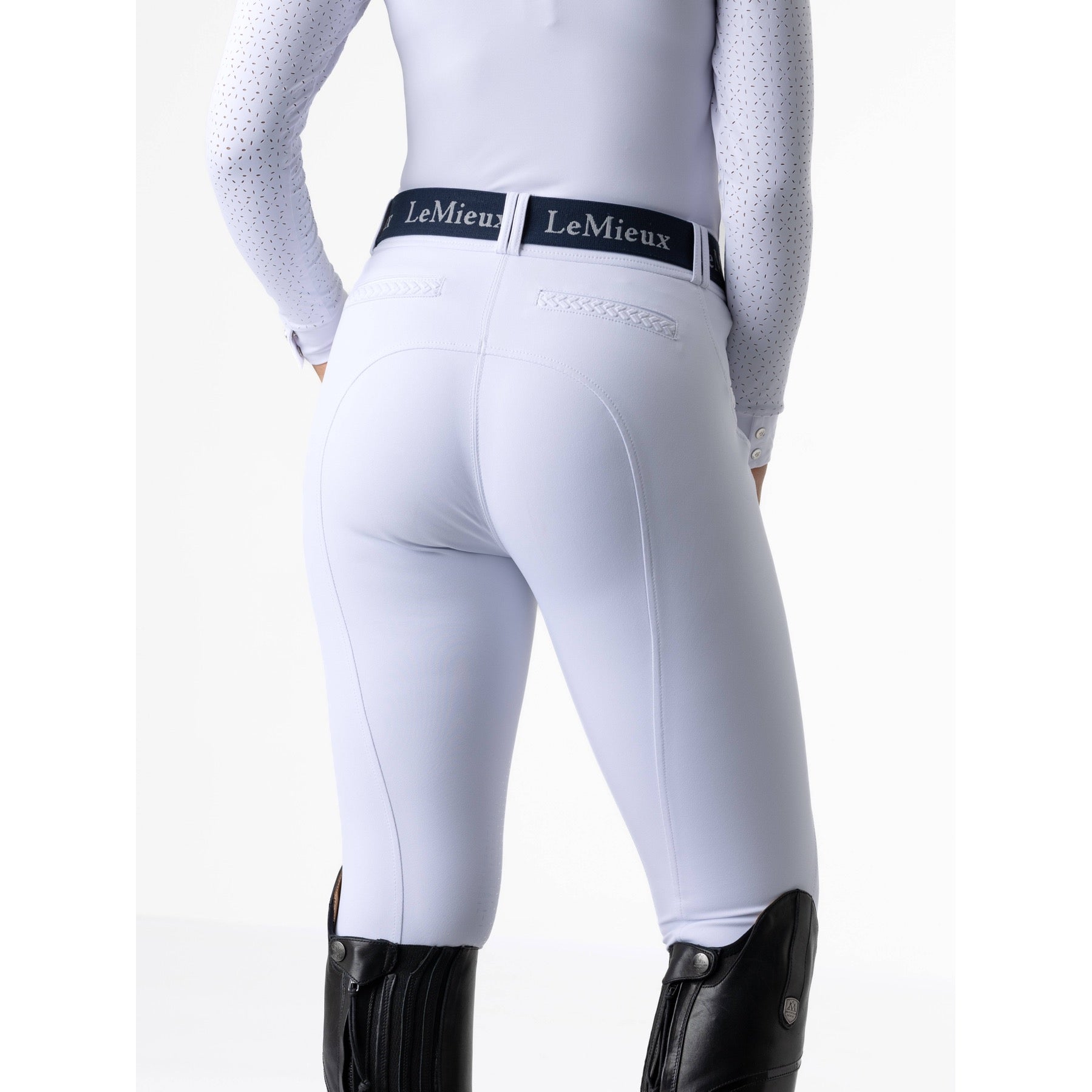 LeMieux Amara II Ladies Knee Grip Breeches, White