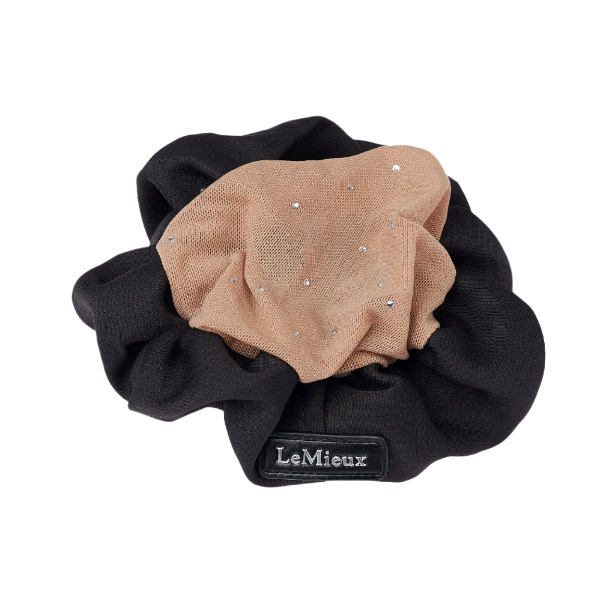 LeMieux Scrunchie with Crystal Hair Net, Black/Blonde