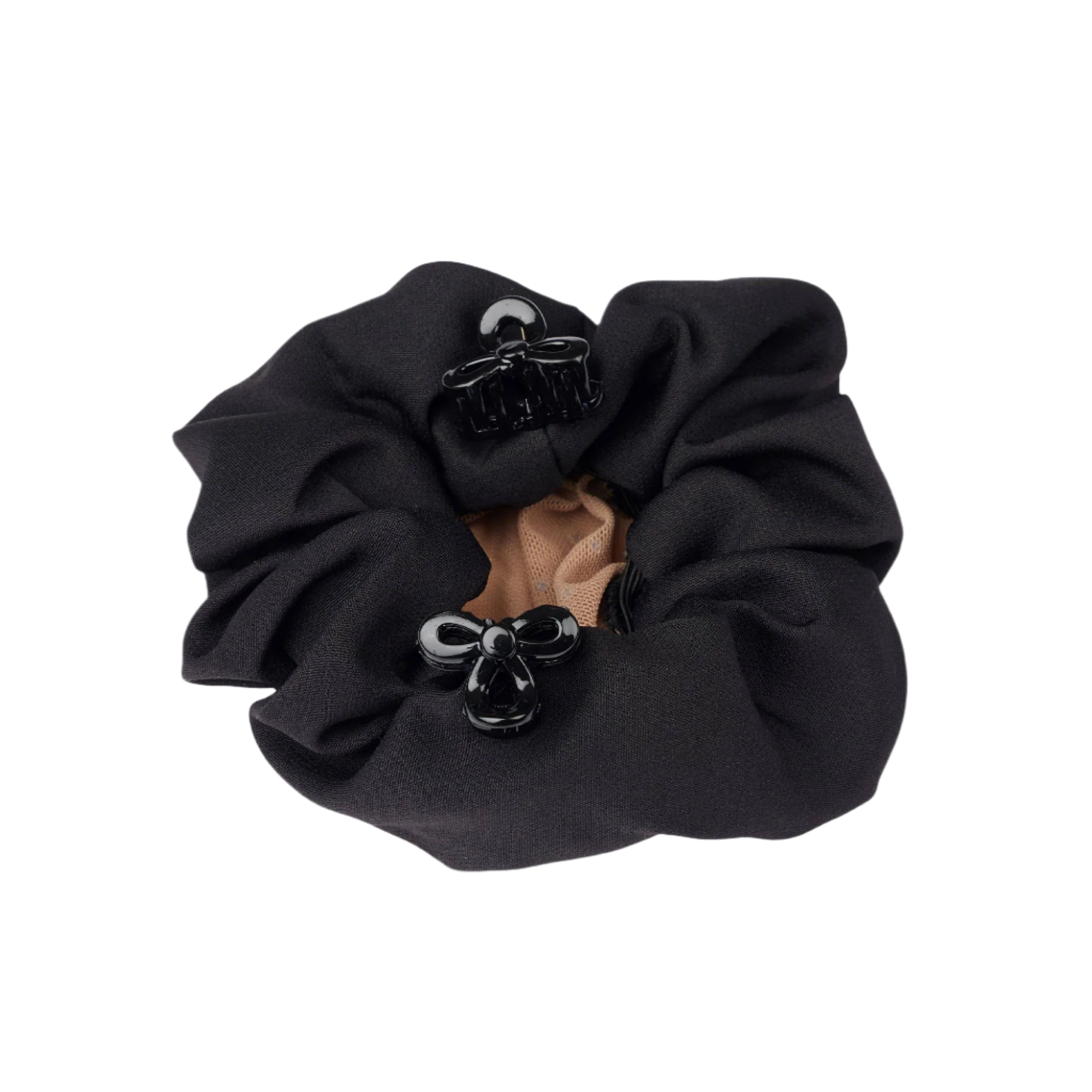 LeMieux Scrunchie with Crystal Hair Net, Black/Black