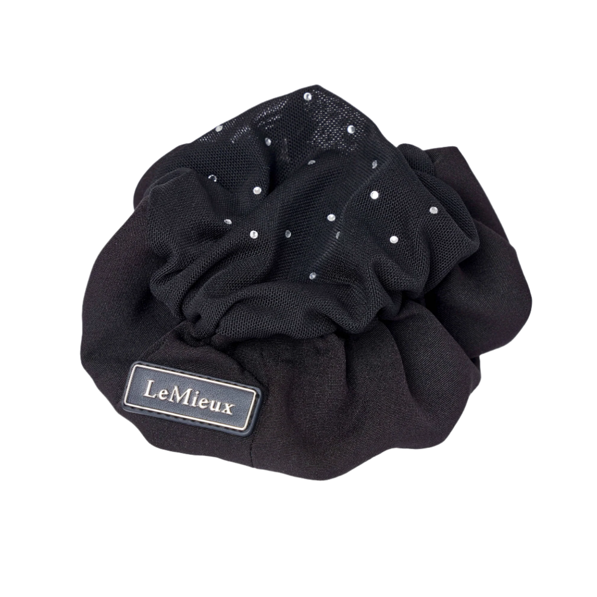 LeMieux Scrunchie with Crystal Hair Net, Black/Black