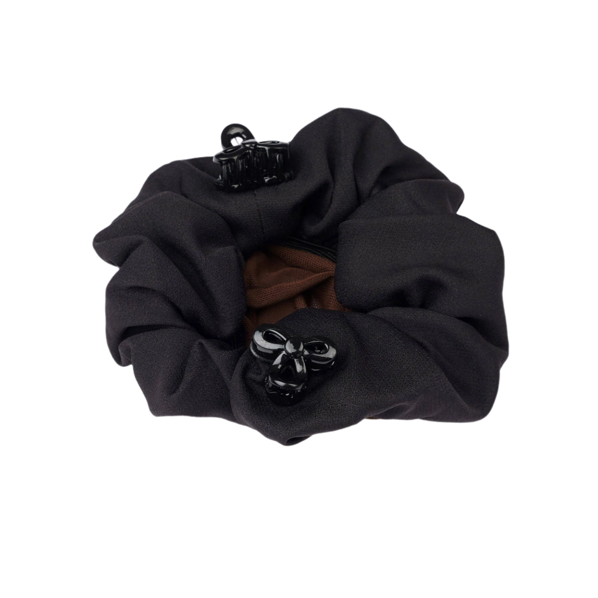 LeMieux Scrunchie with Crystal Hair Net, Black/Brown