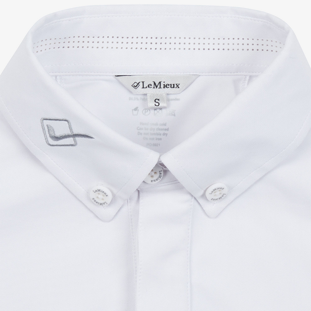 LeMieux Men's Short Sleeve Competition Shirt, White