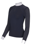 LeMieux Olivia Ladies Long Sleeve Show Shirt, Navy