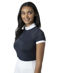 LeMieux Olivia Ladies Short Sleeve Show Shirt, Navy