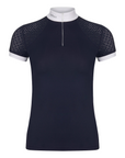 LeMieux Olivia Ladies Short Sleeve Show Shirt, Navy