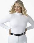 LeMieux Olivia Ladies Long Sleeve Show Shirt, White