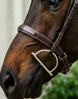 Dy'on Wide Hunter Noseband with crank pull back, Brown, US Collection