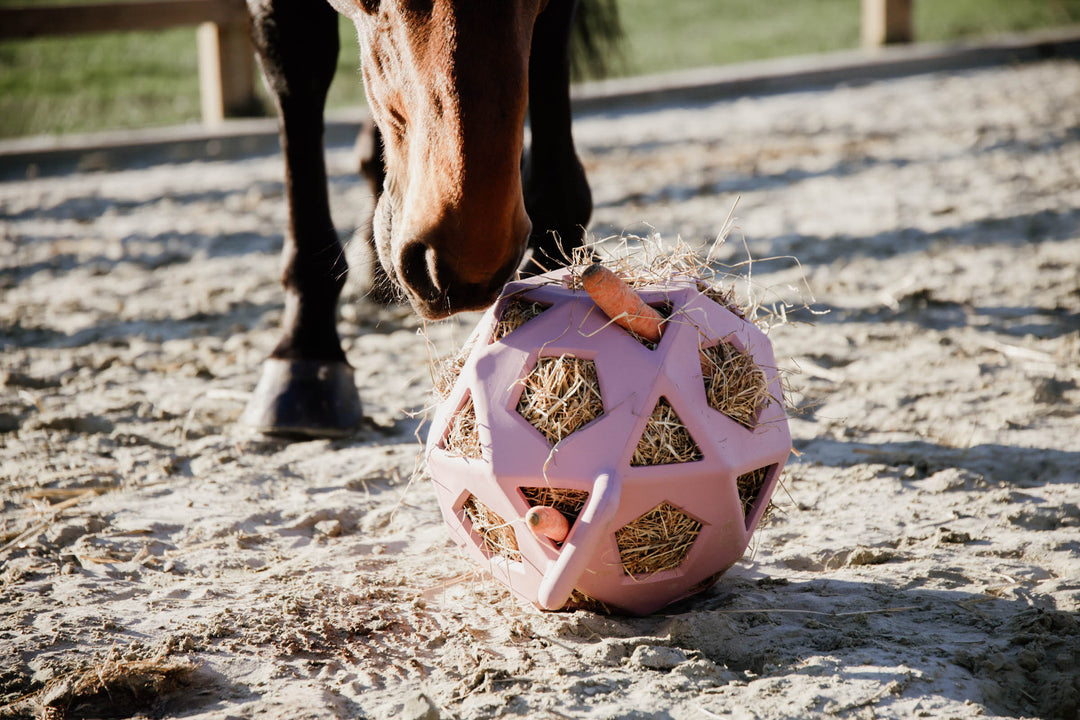 Kentucky Horsewear Relax Horse Play & Hay Ball, Old Rose